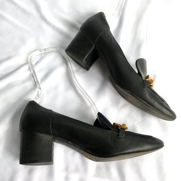 Tory Burch Jessa loafer gold horsebit block heel 9 - Picture 7 of 14